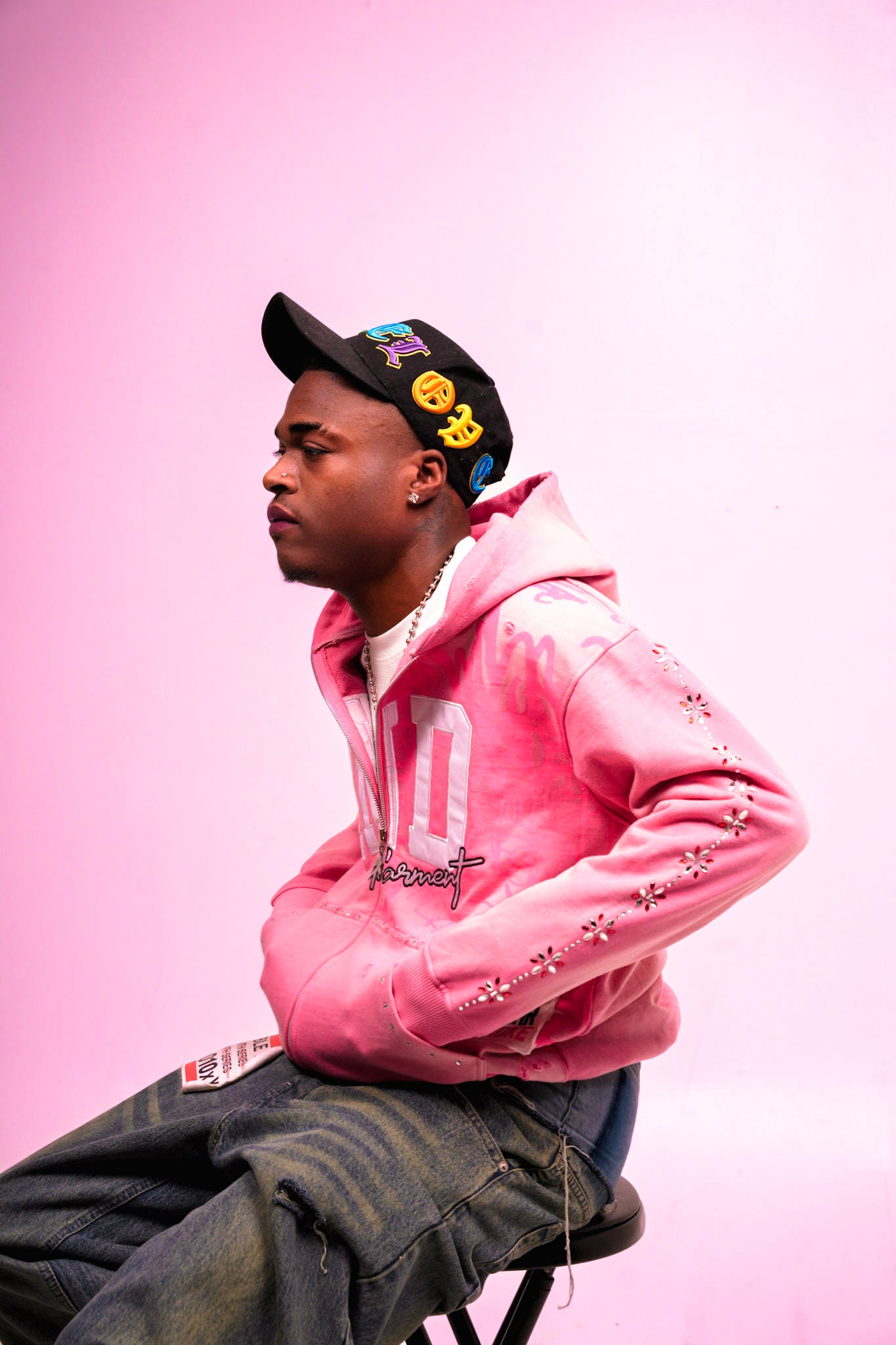 “PERSIAN PINK”  IND ZIP-UP