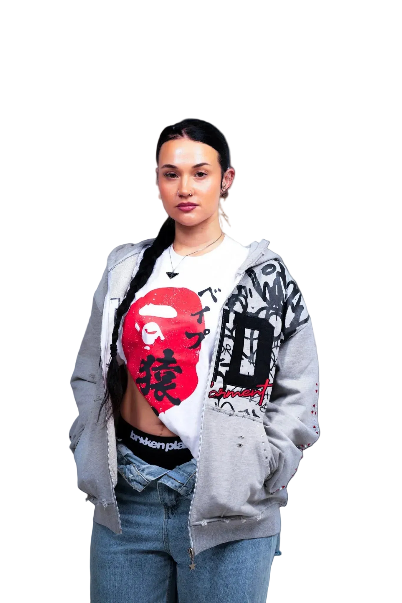 “PLATINUM GRAY” IND ZIP-UP